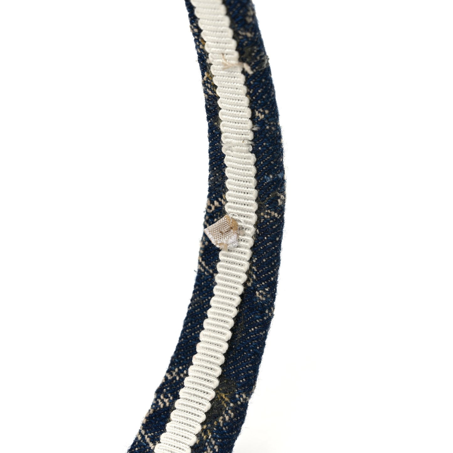 Denim Monogram Headband Blue