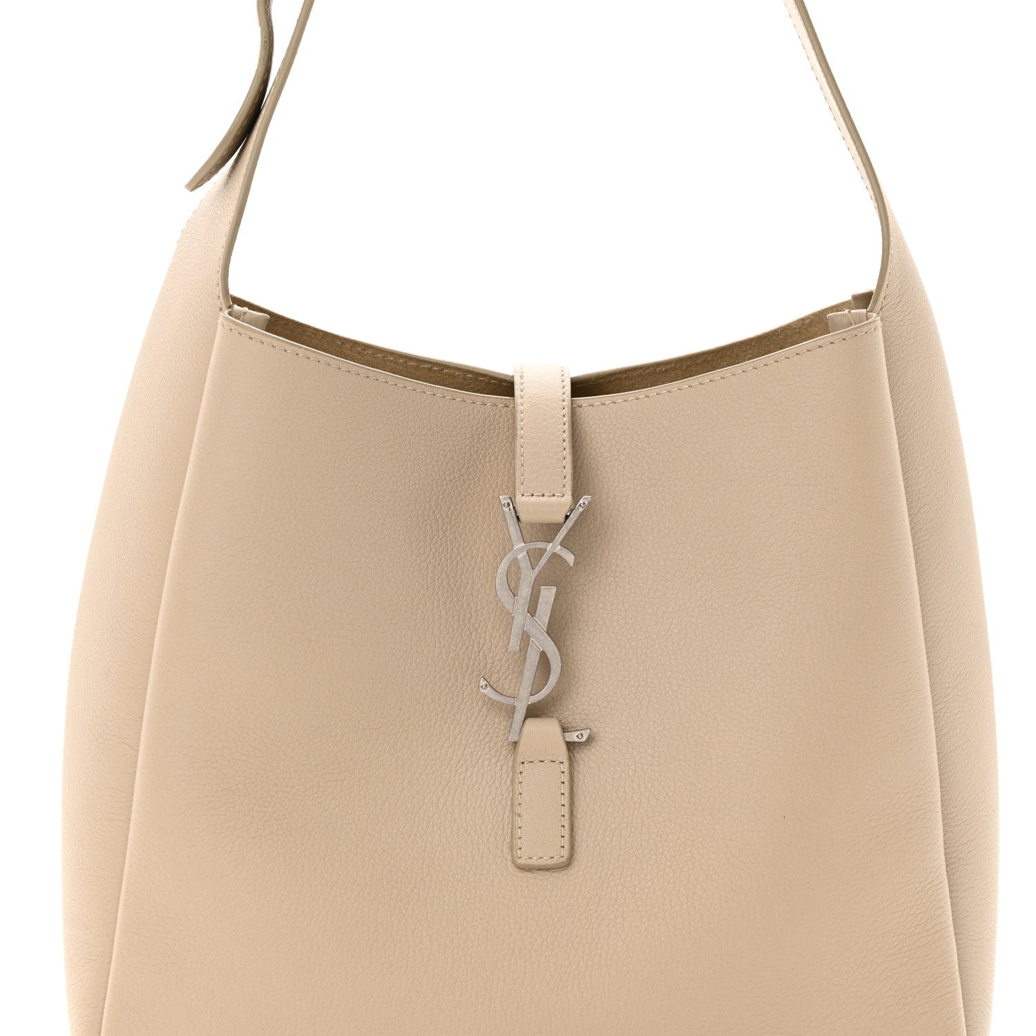 Saint Laurent Smooth Calfskin Small Le 5 A 7 Soft Hobo Sea Salt 7 of 12