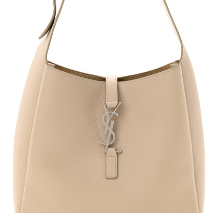 Saint Laurent Smooth Calfskin Small Le 5 A 7 Soft Hobo Sea Salt 7 of 12