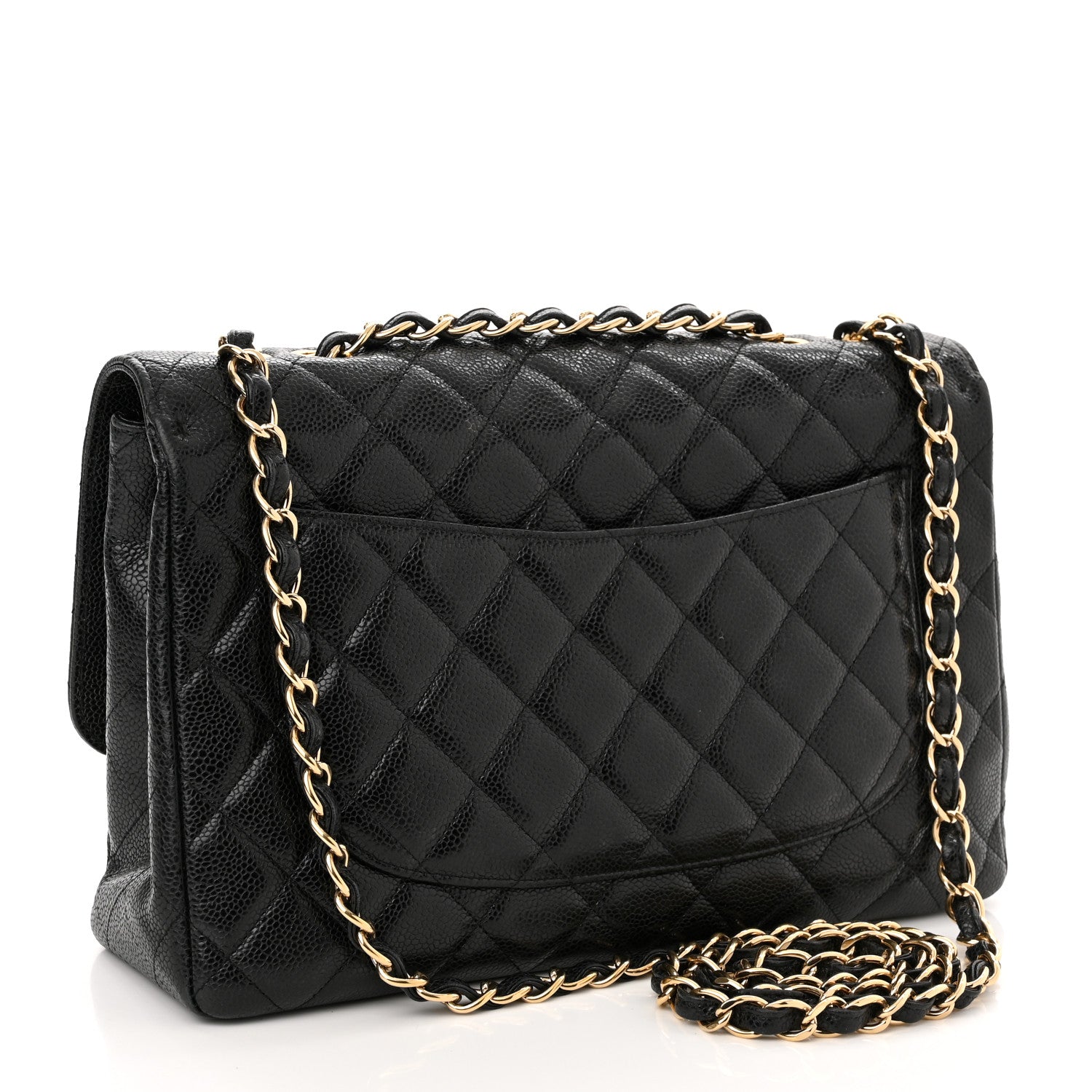 Chanel Caviar Quilted Jumbo Single Flap Black 3 of 11