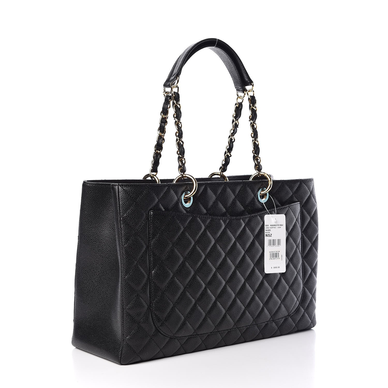 Chanel Caviar Quilted XL Grand Shopping Tote GST Black 3 of 13