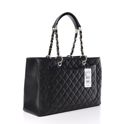 Chanel Caviar Quilted XL Grand Shopping Tote GST Black 3 of 13
