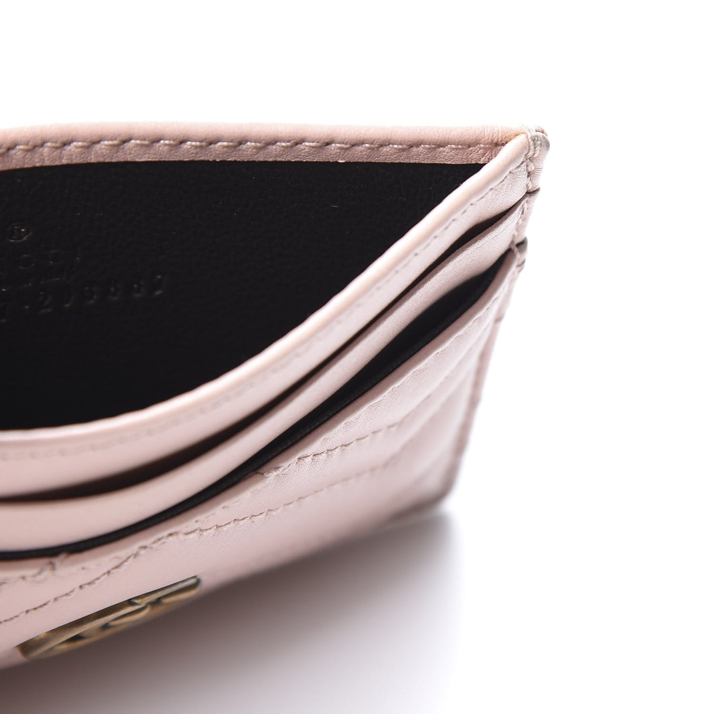 Calfskin Matelasse GG Marmont Card Holder Perfect Pink