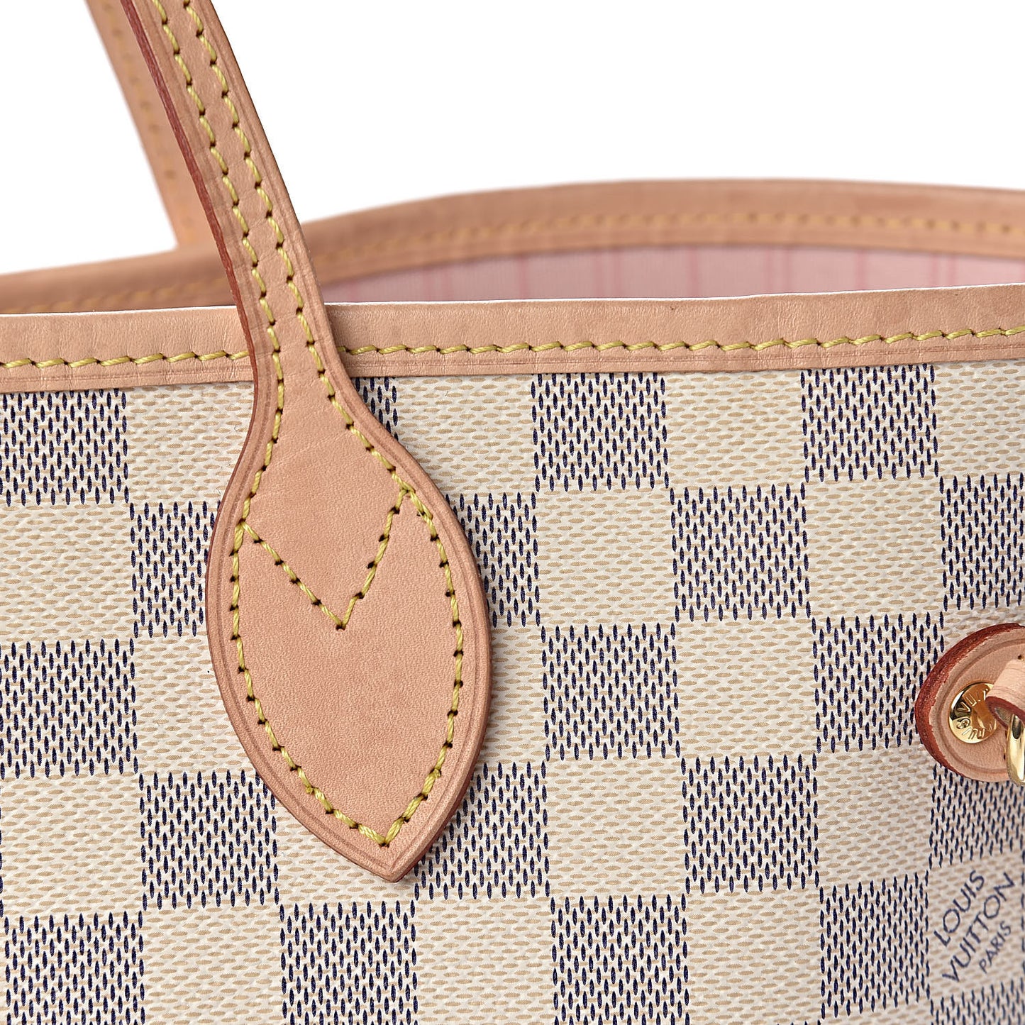 Damier Azur Neo Neverfull MM Rose Ballerine