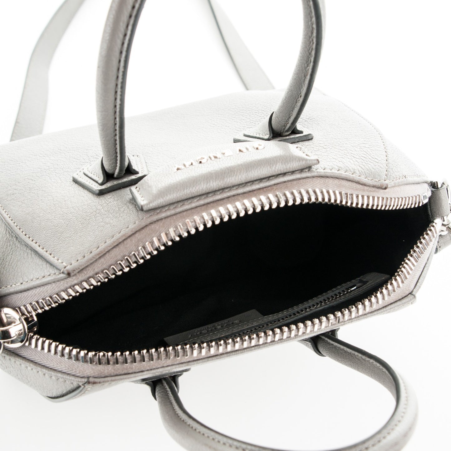Sugar Goatskin Mini Antigona Grey