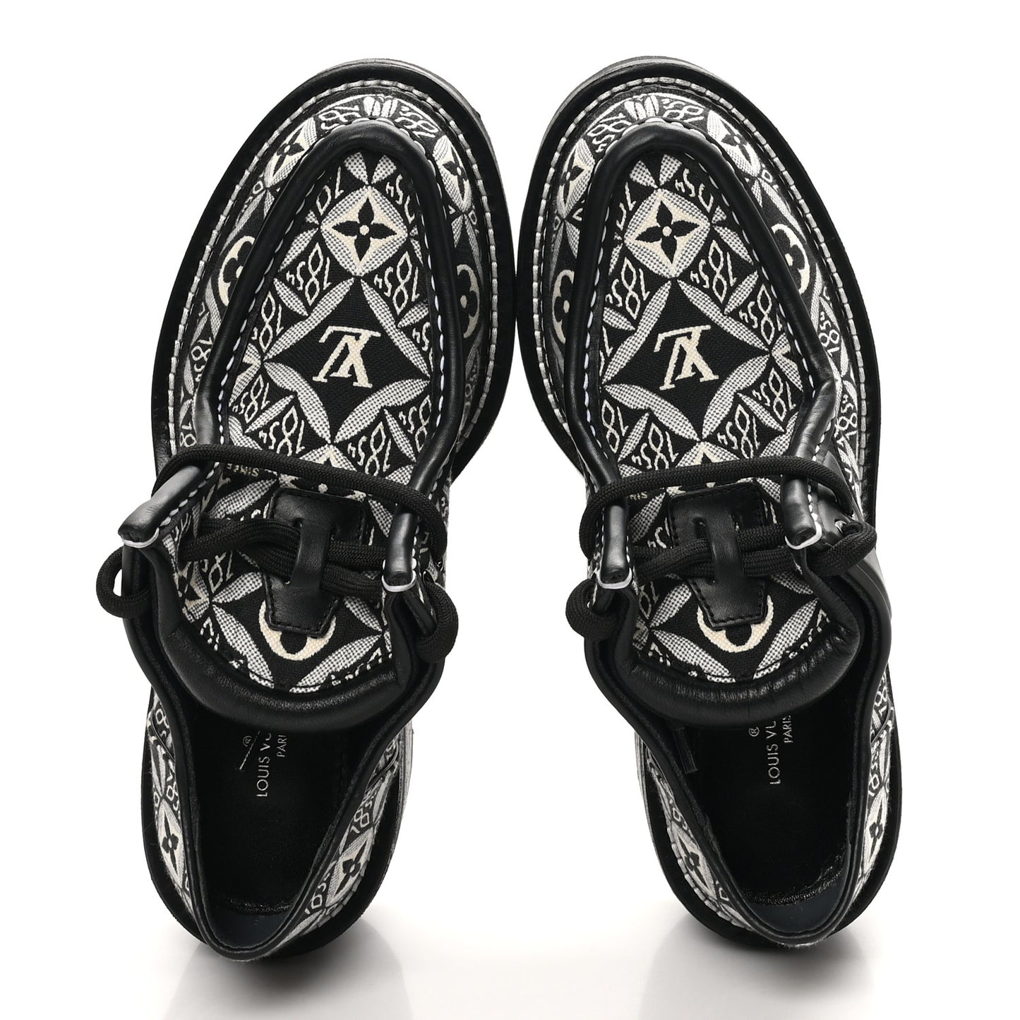 Jacquard Calfskin Since 1854 Beaubourg Platform Derby 37 Gray