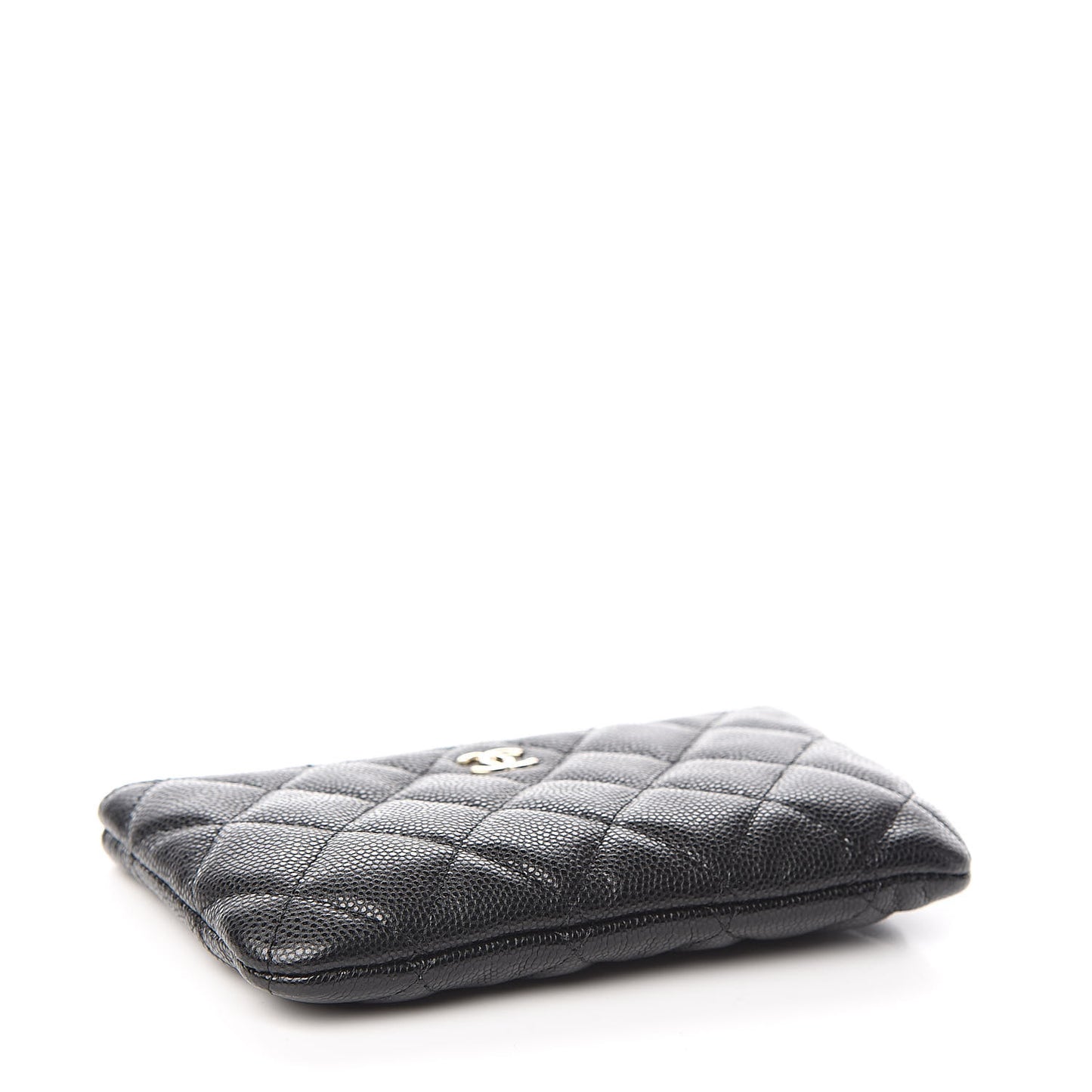 Caviar Quilted Small Cosmetic Case Black