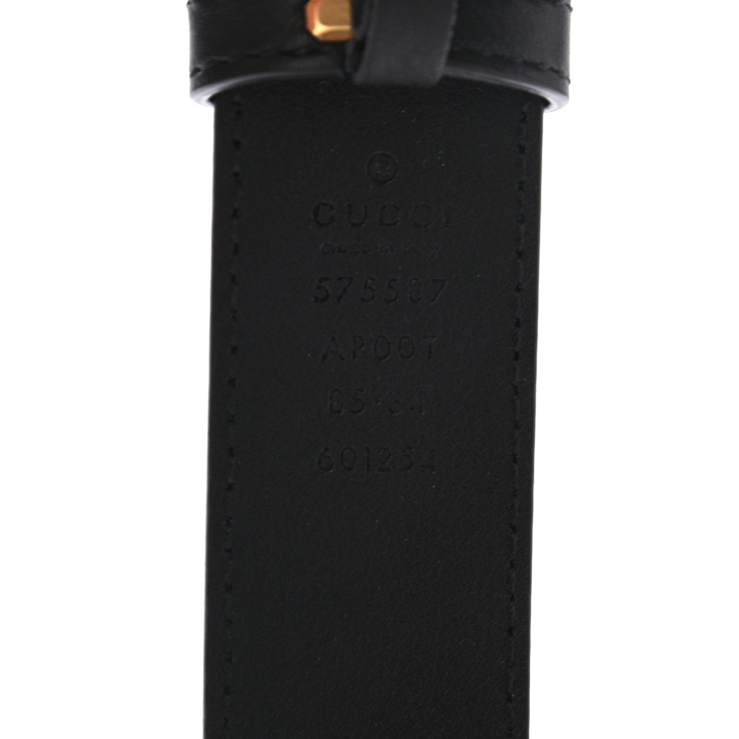Gucci Calfskin Framed Double G Belt 85 34 Black 3 of 4