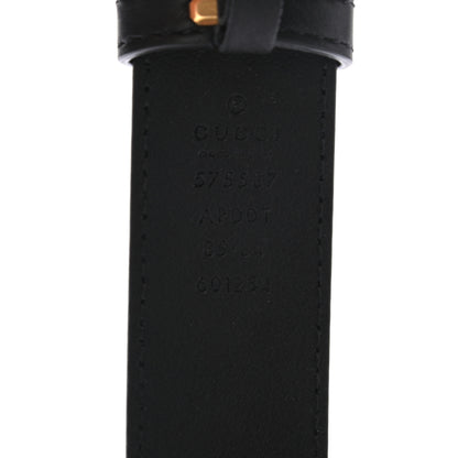Gucci Calfskin Framed Double G Belt 85 34 Black 3 of 4