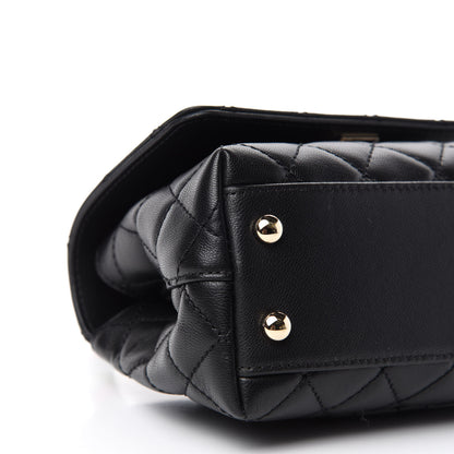 Chanel Goatskin Quilted Rainbow Extra Mini Coco Handle Flap Black 6 of 10