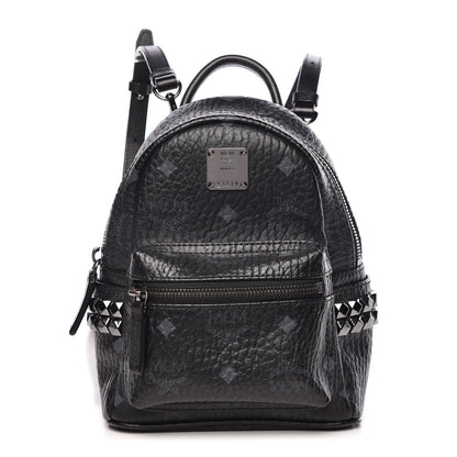 MCM Visetos Side Stud X-Mini Stark Bebe Boo Backpack Black 1 of 18