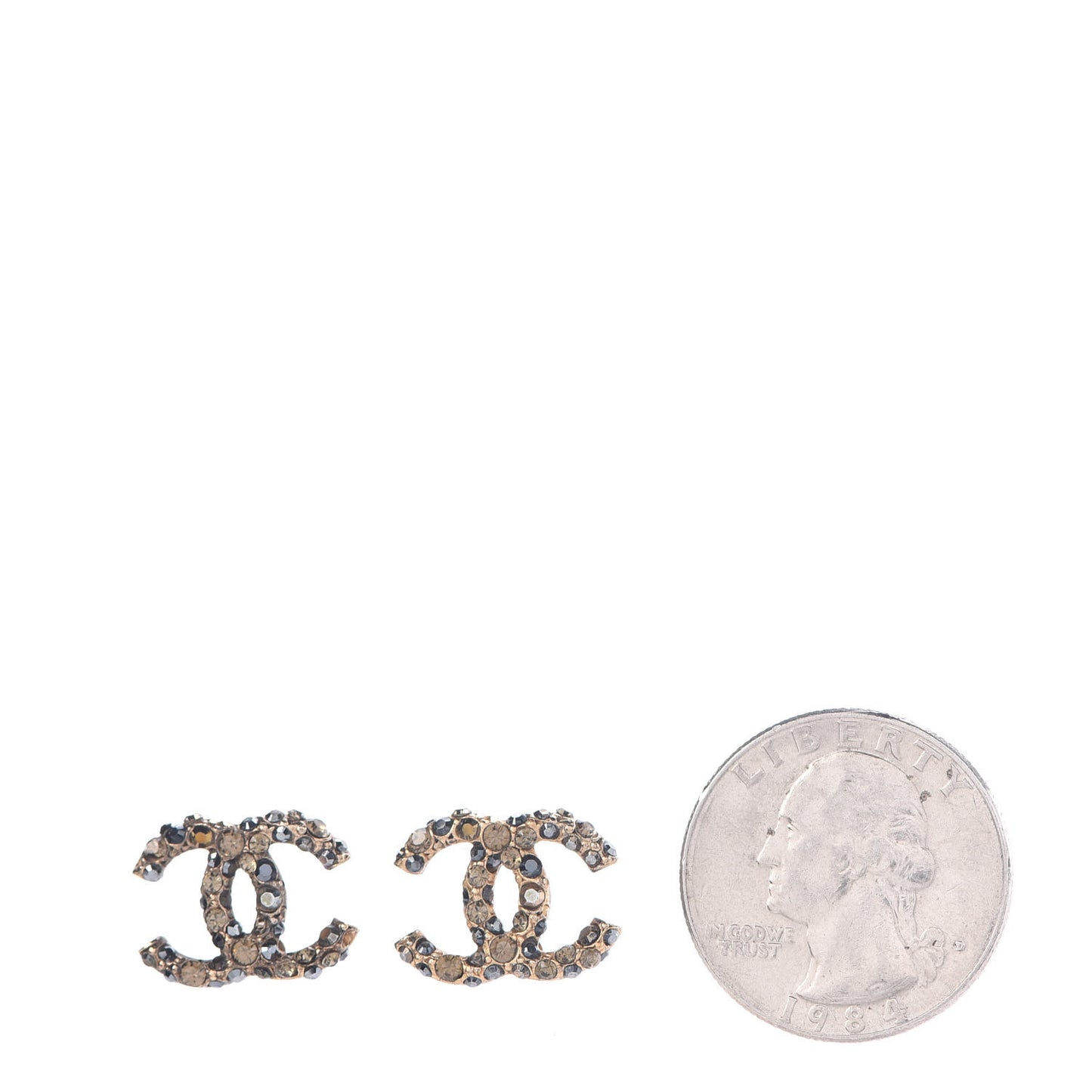 Crystal CC Earrings Gold Multicolor