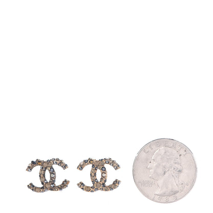 Chanel Crystal CC Earrings Gold Multicolor 2 of 5