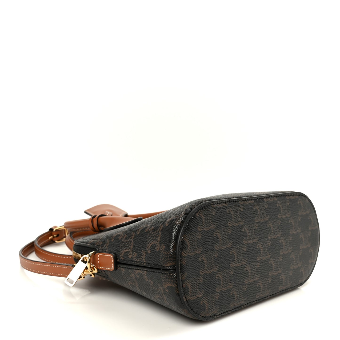 Canvas Calfskin Triomphe Teen Honorine Bag Tan