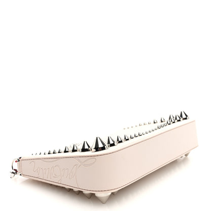Christian Louboutin Calfskin Paris Spiked Loubila Chain Clutch Leche 4 of 9