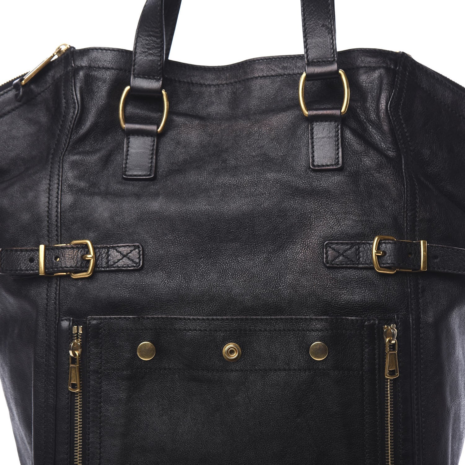 Saint Laurent Calfskin XL Downtown Tote Black 7 of 10