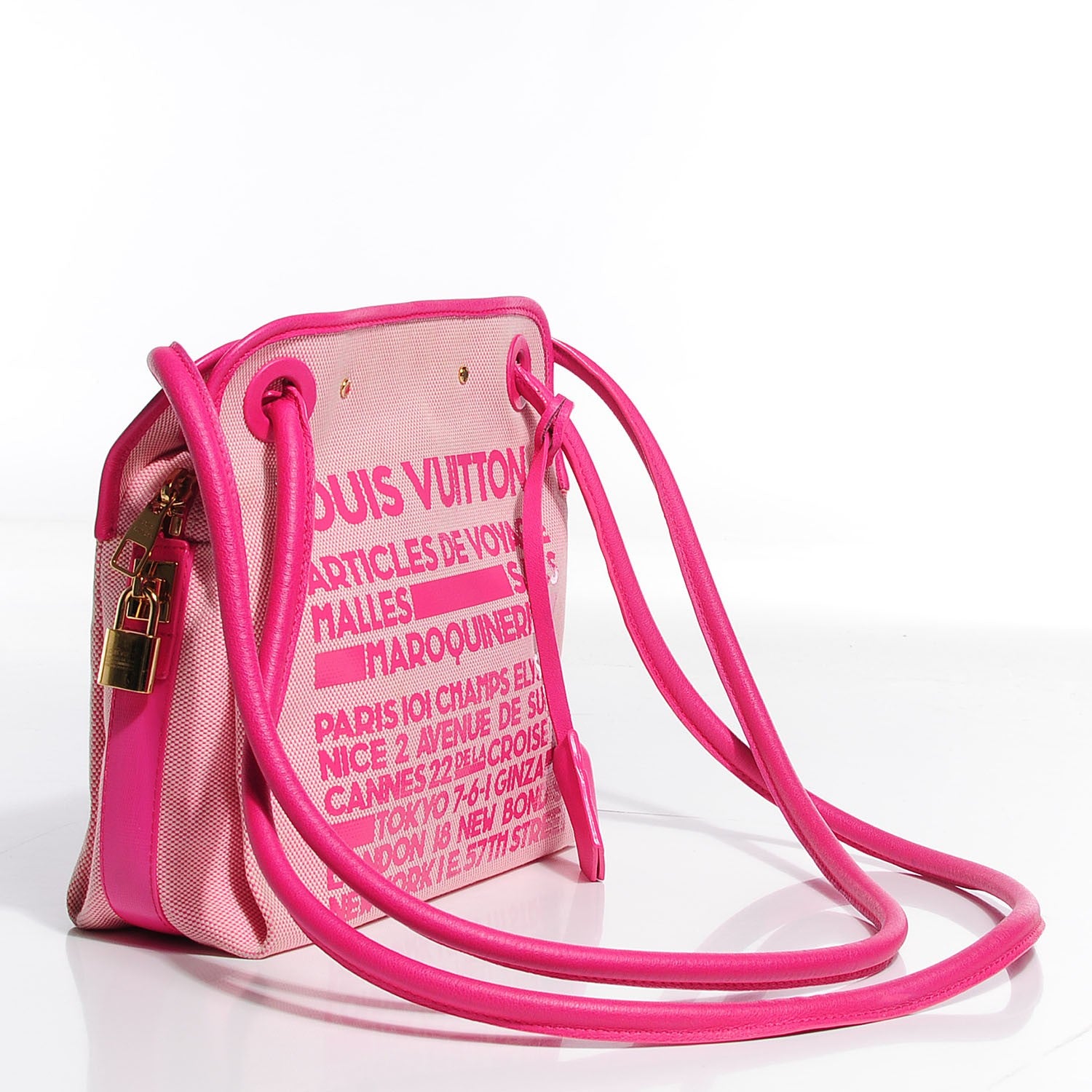Louis Vuitton Canvas Articles De Voyage Rider Travel Shopper Fuchsia 3 of 7