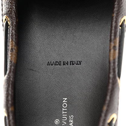 Louis Vuitton Monogram Mens Arizona Car Shoe Moccasin Loafers 39 Macassar 8 of 10