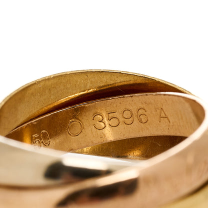 Cartier 18K Pink Yellow White Gold Classic Les Must De Cartier Trinity Ring 50 5.25 6 of 7