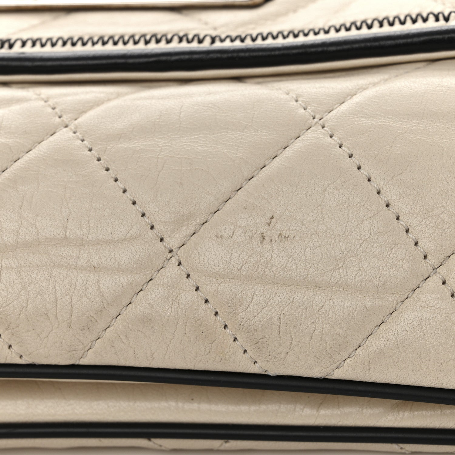Chanel Lambskin East West Mademoiselle Flap Ivory 19 of 22