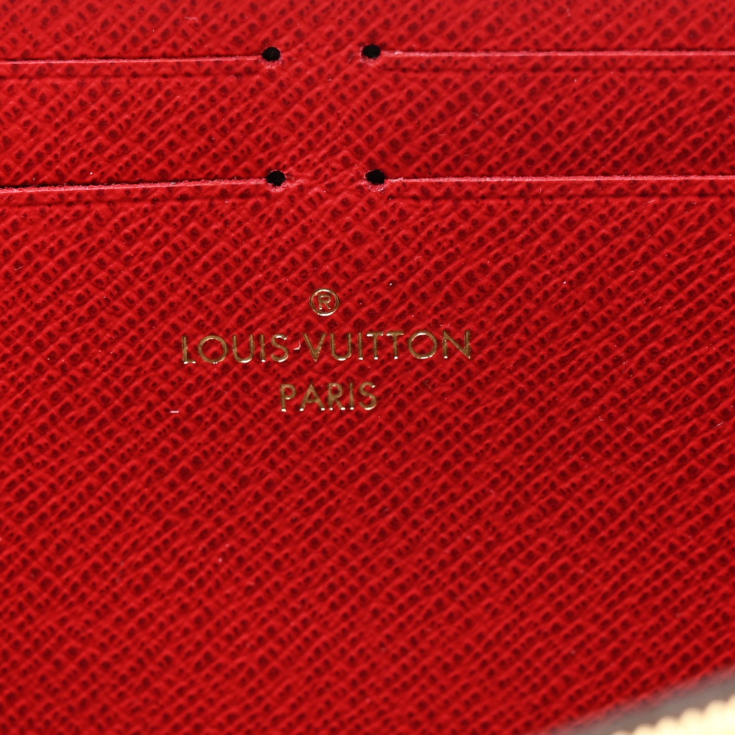 Damier Ebene Clemence Wallet Cherry