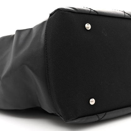 Chanel Coated Canvas Quilted Large Paris Biarritz Tote Black 10 of 16