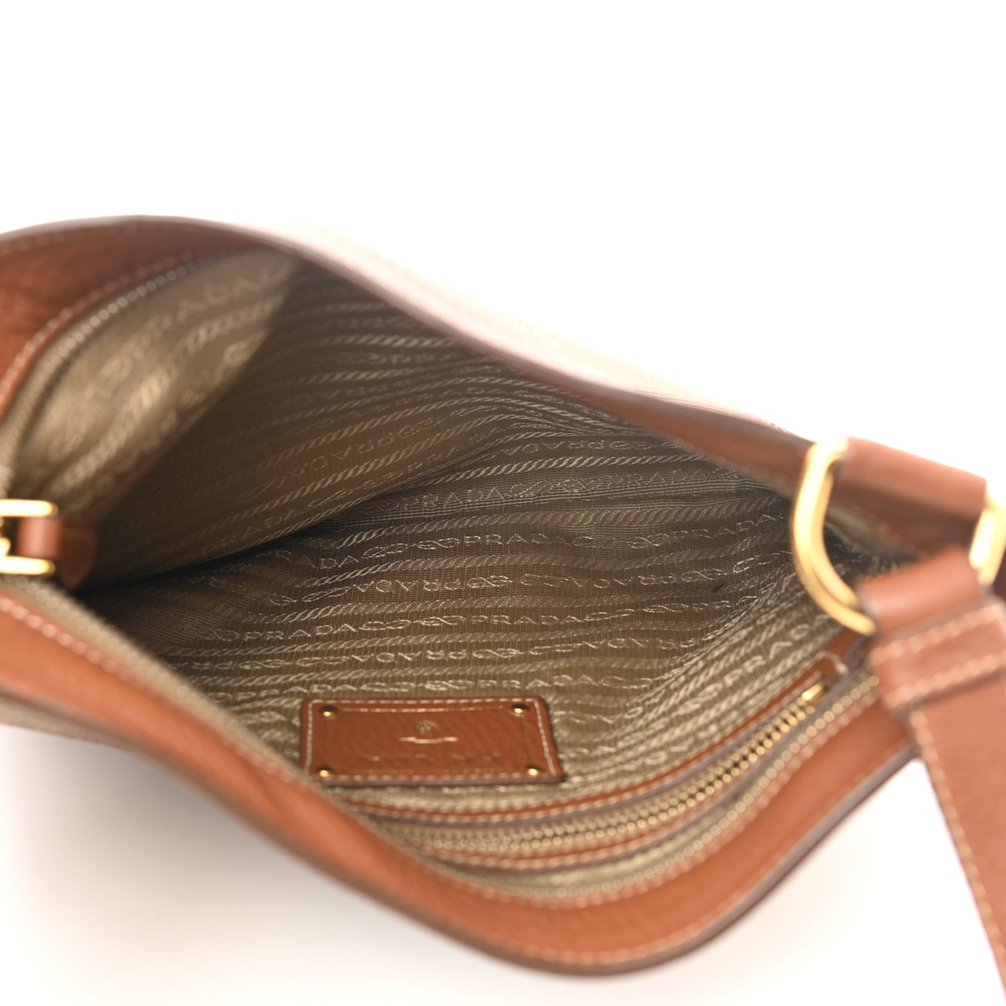 Jacquard Logo Small Flat Messenger Bag Corda Brandy