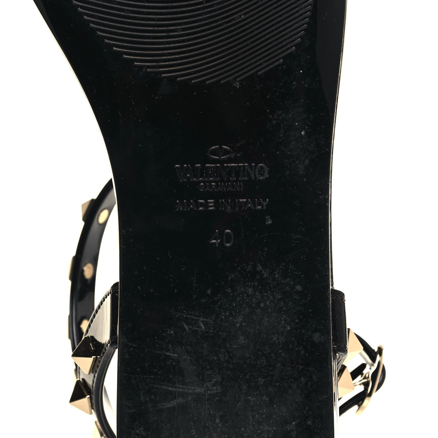 Valentino Garavani PVC Jelly Rockstud Caged Sandals 40 Black 6 of 9