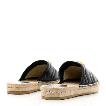 Gucci Nappa Matelasse GG Marmont Espadrille Slippers 38 Black 4 of 9