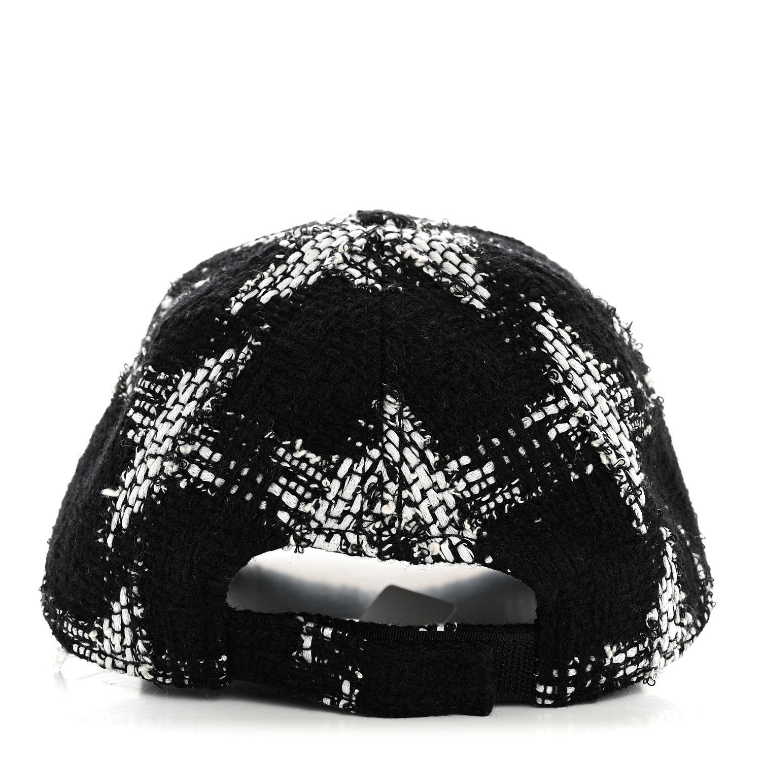 Chanel Tweed Cap Hat M Black White 6 of 8