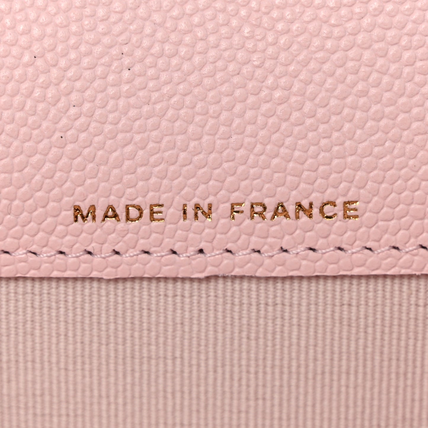 Caviar Quilted Flap Card Holder Wallet Light Pink