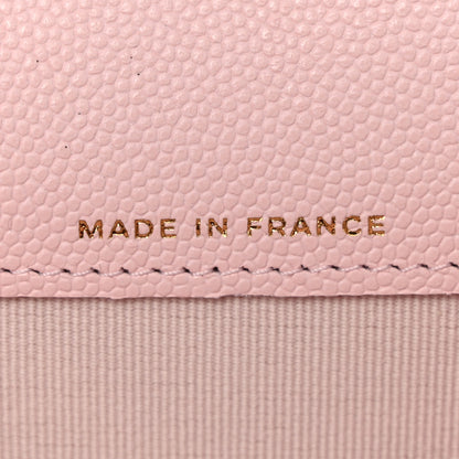 Chanel Caviar Quilted Flap Card Holder Wallet Light Pink 7 of 8