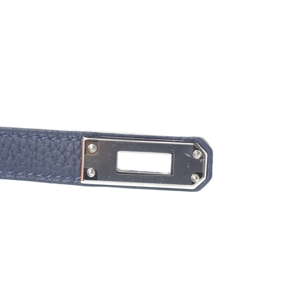 Hermes Togo Swift Officier Birkin 25 Bleu Nuit Vert Cypress 27 of 35