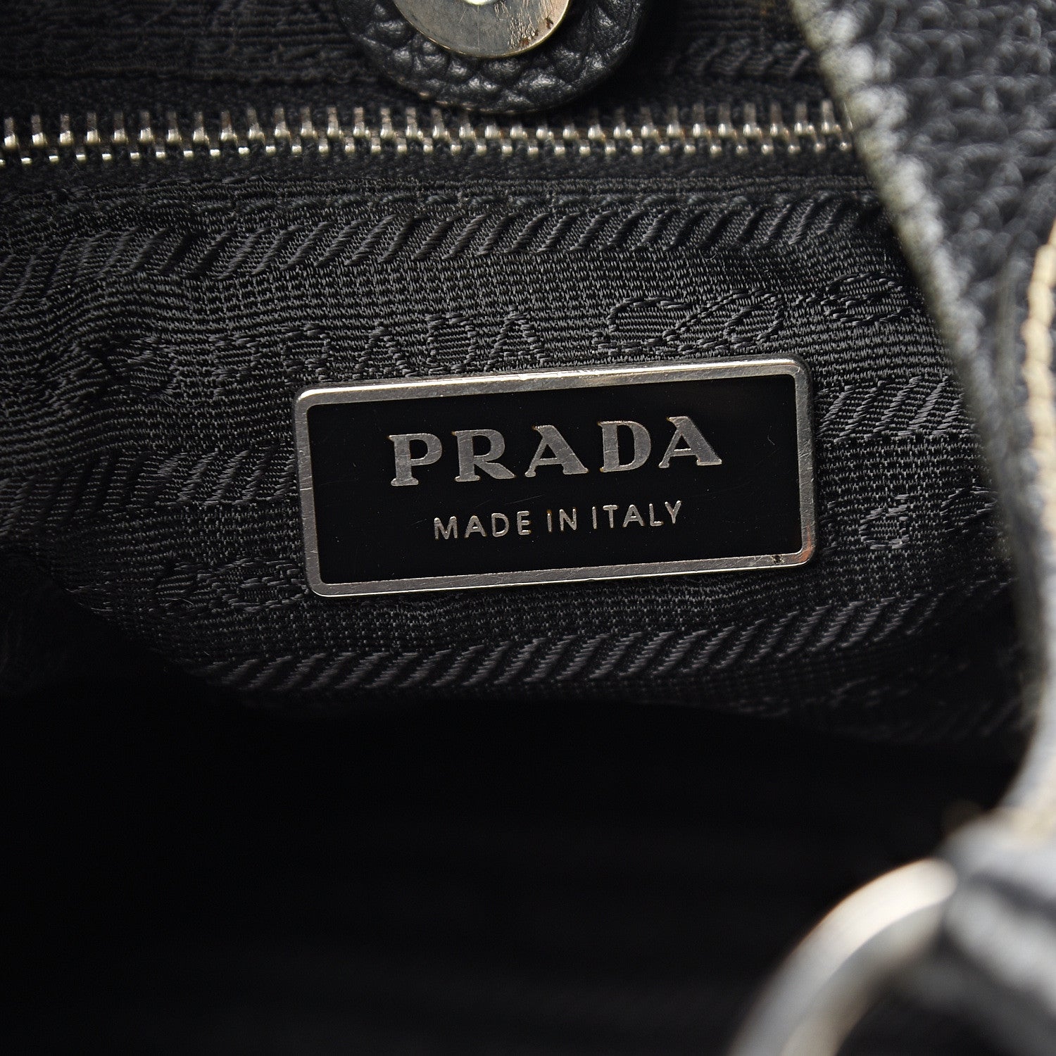 Prada Vitello Daino Shoulder Bag Black 5 of 13