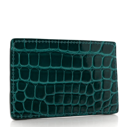 Louis Vuitton Alligator Card Holder Emeraude 3 of 8