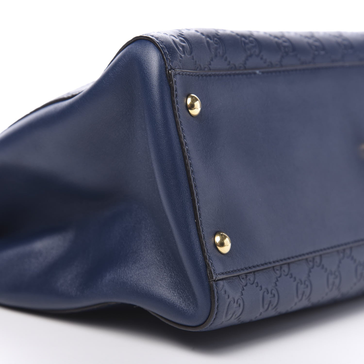 Gucci Guccissima Signature Large Chain Shoulder Bag Blue 9 of 12