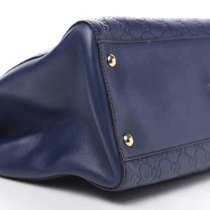 Gucci Guccissima Signature Large Chain Shoulder Bag Blue 9 of 12