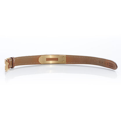 Hermes Stainless Steel Courchevel 20mm Kelly Cadena Quartz Watch Gold 9 of 9