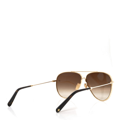 Louis Vuitton Metal The LV Pilot Sunglasses Z1620U Gradient Brown Monogram 4 of 8