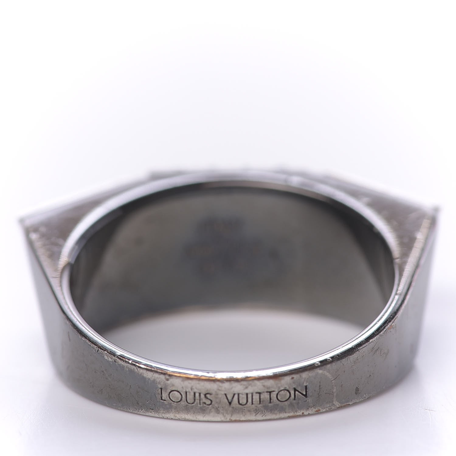Louis Vuitton Metal Crystal Spiky Zig Zag Ring L Gold 4 of 5
