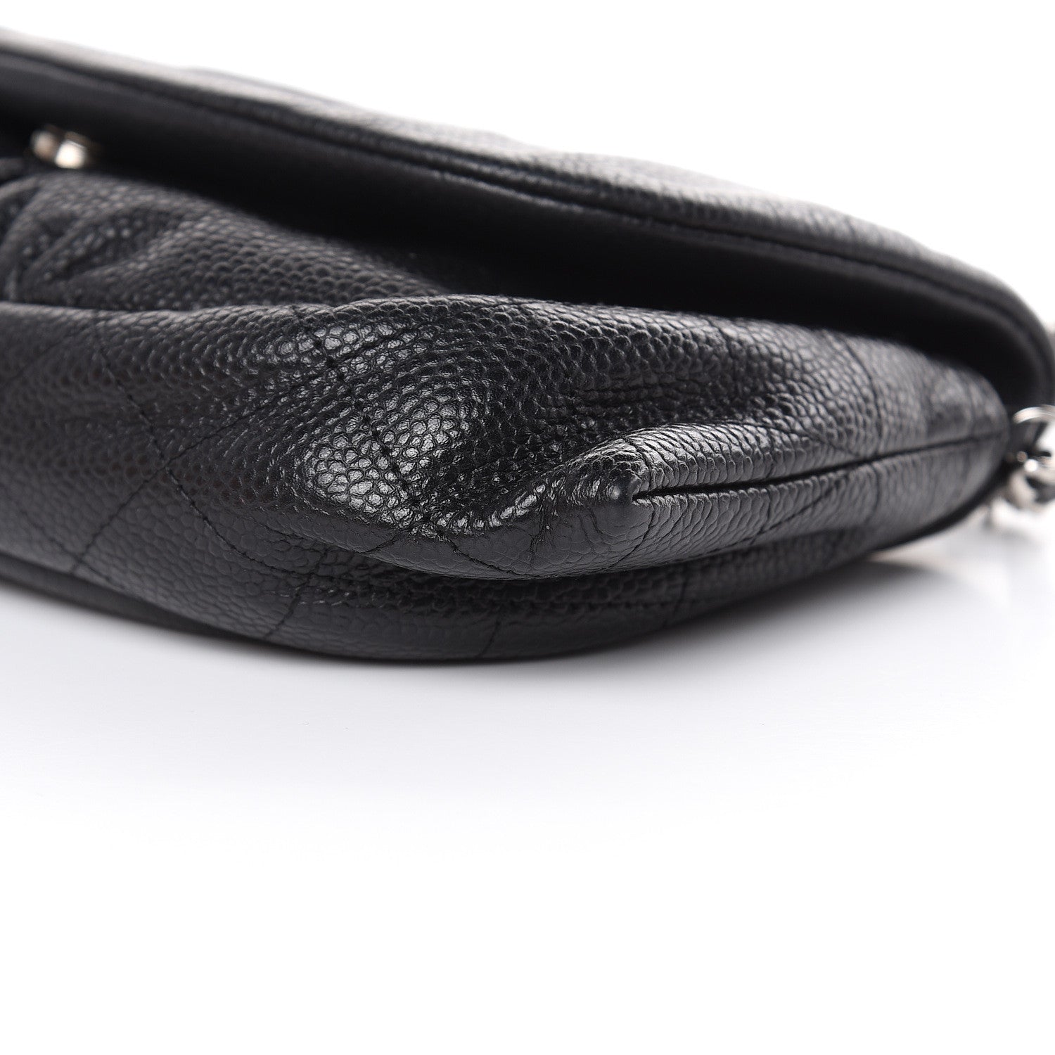 Chanel Caviar Half Moon Wallet On Chain WOC Black 9 of 14