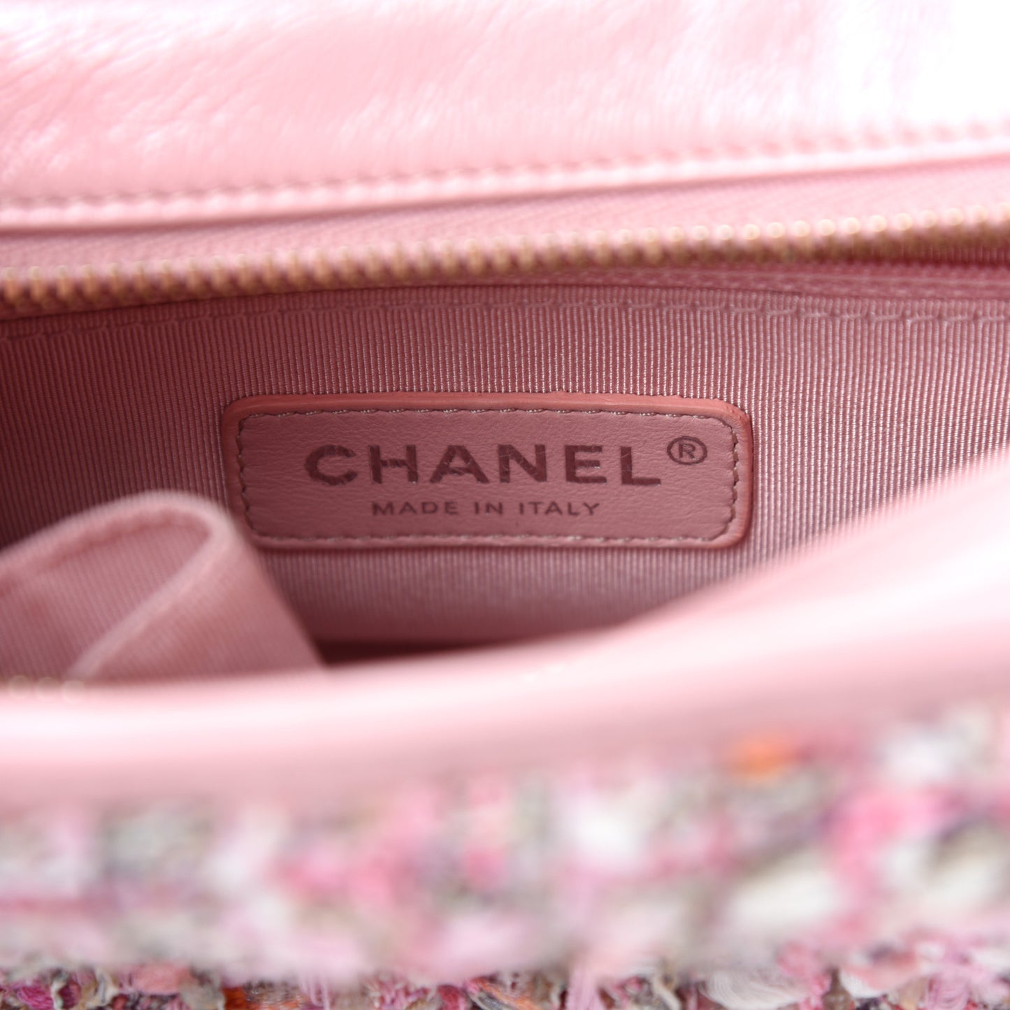 Tweed Calfskin Small Gabrielle Hobo Light Pink