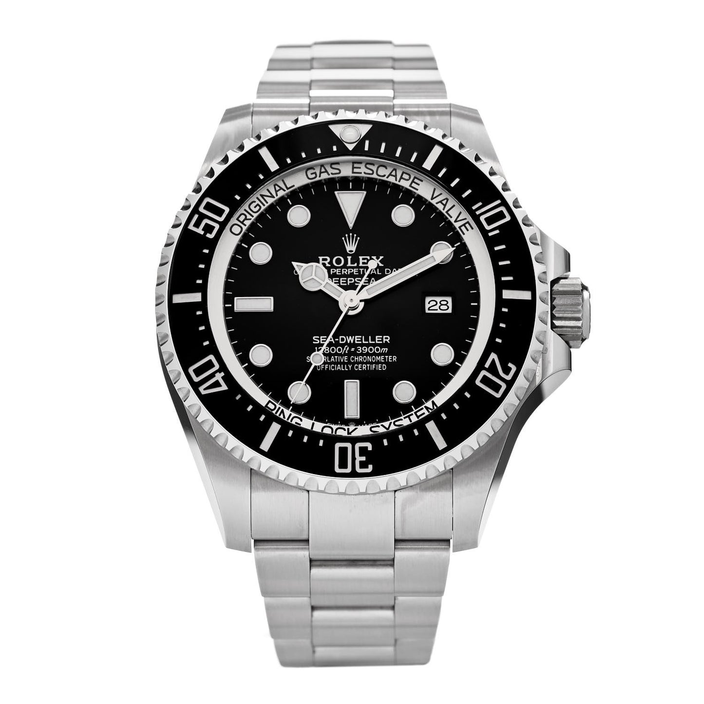 Stainless Steel 44mm Oyster Perpetual Date Sea-Dweller Deepsea Watch Black 126660