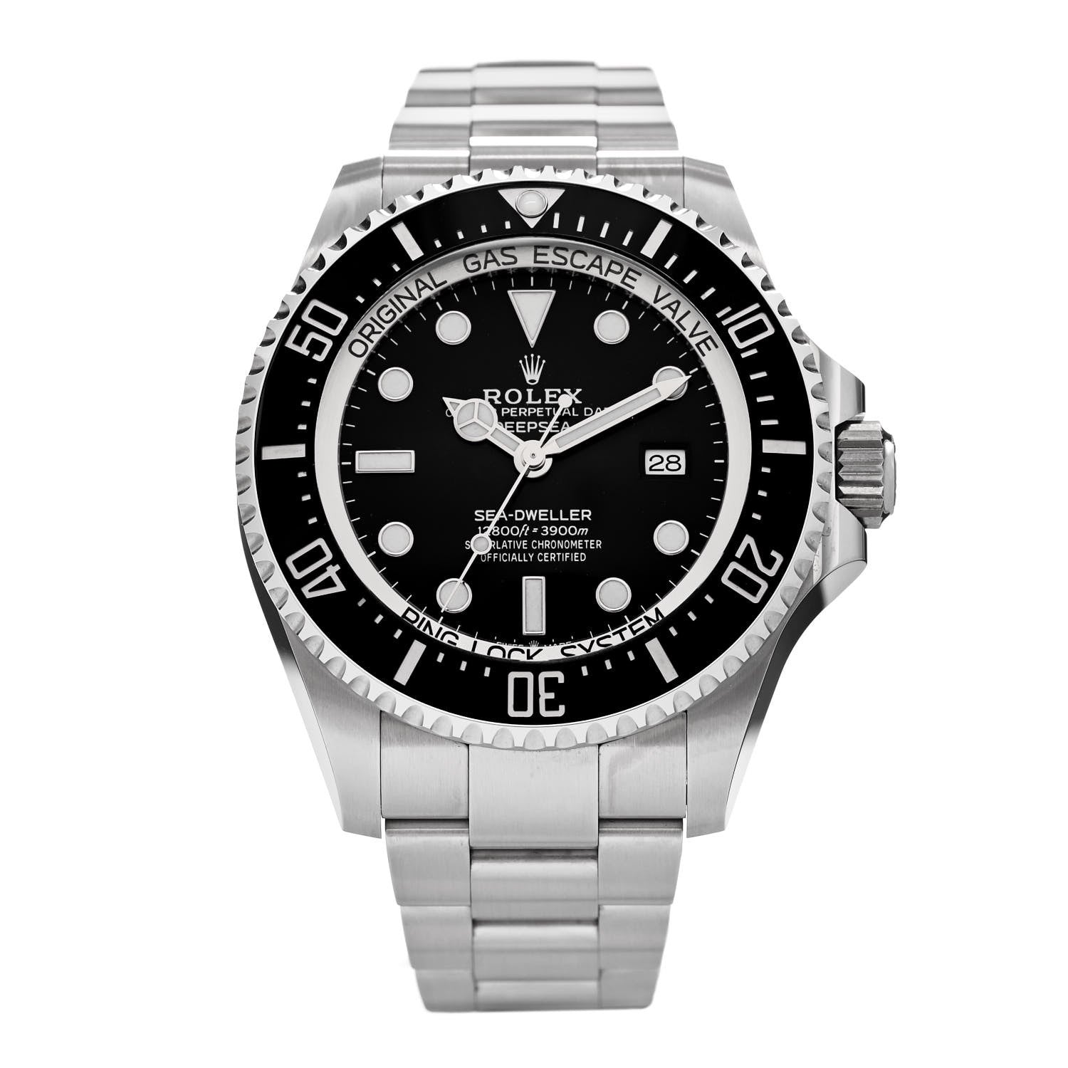 Rolex Stainless Steel 44mm Oyster Perpetual Date Sea-Dweller Deepsea Watch Black 126660 1 of 5