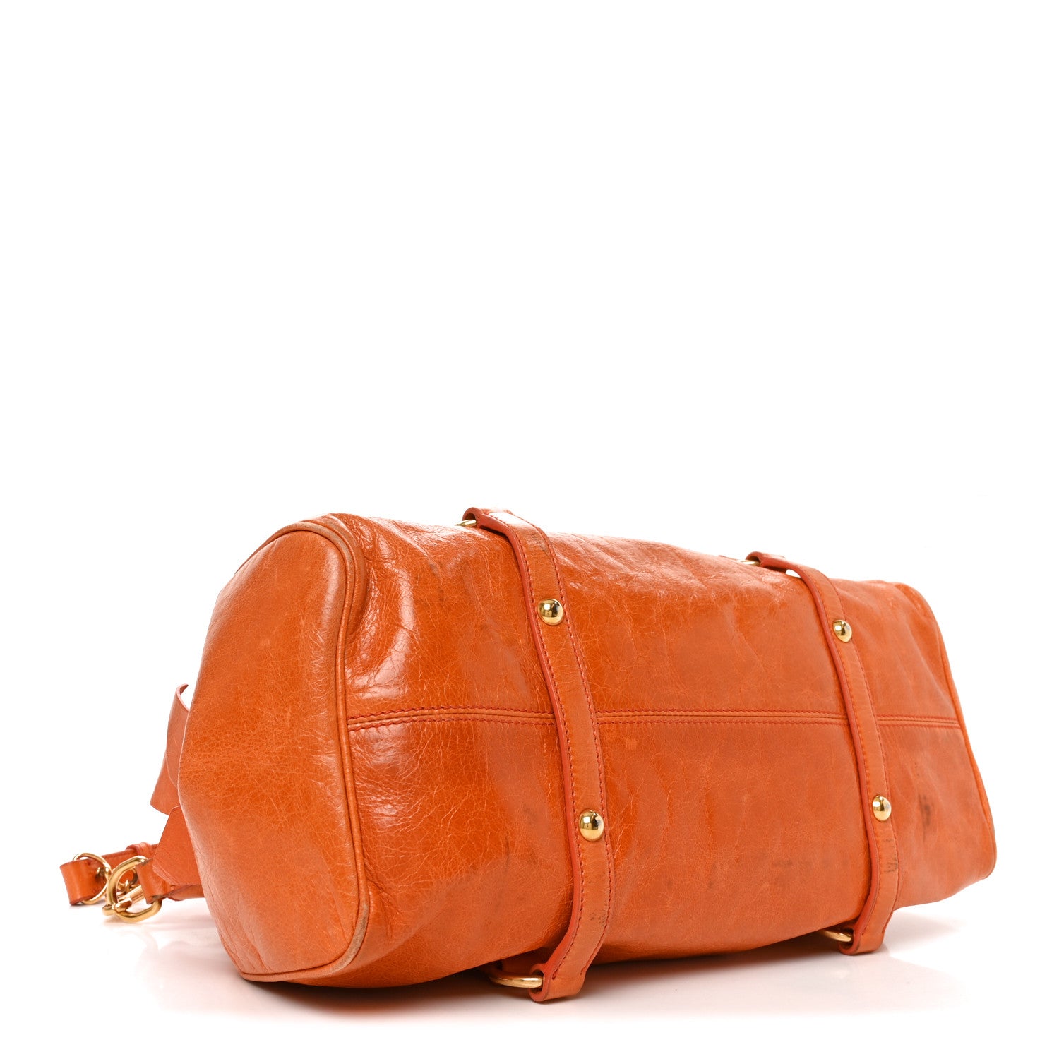 Miu Miu Vitello Lux Medium Bow Bag Amarena 4 of 9
