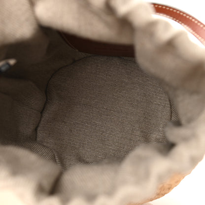 Chloe Raffia Calfskin Small Woody Basket Bag Brown 5 of 10