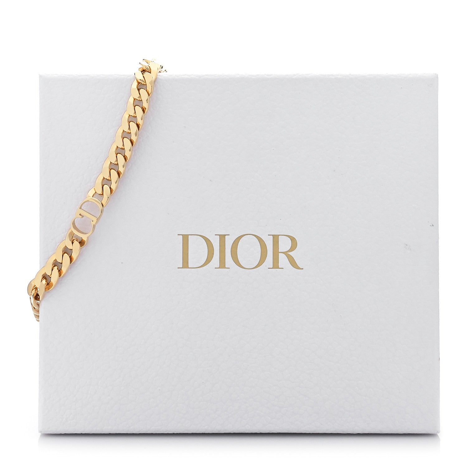 Christian Dior Metal Danseuse Etoile Chain Choker Necklace Gold 6 of 6