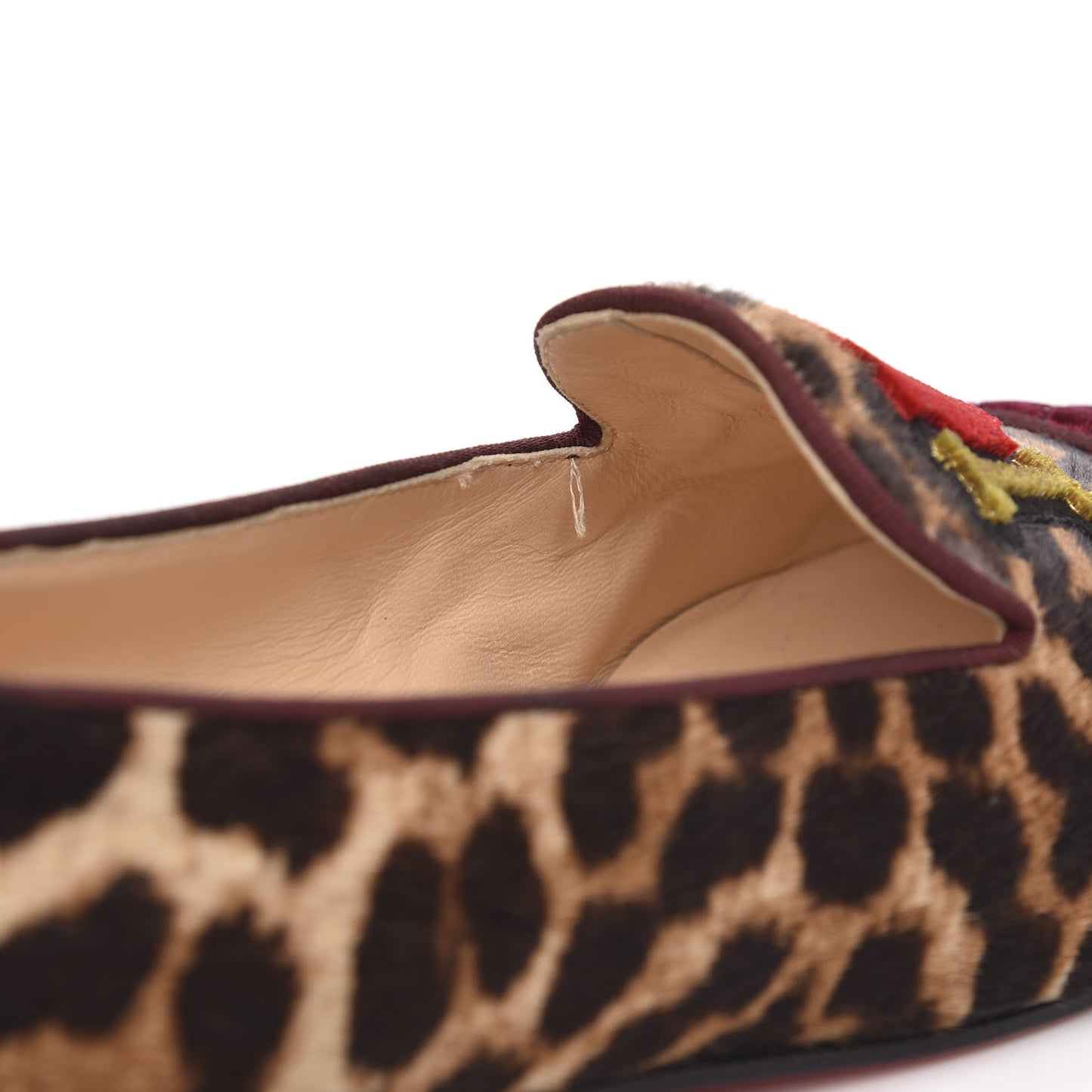 Leopard Print Cap Toe I Love My Loubies Loafers 38 Rouge Imperial