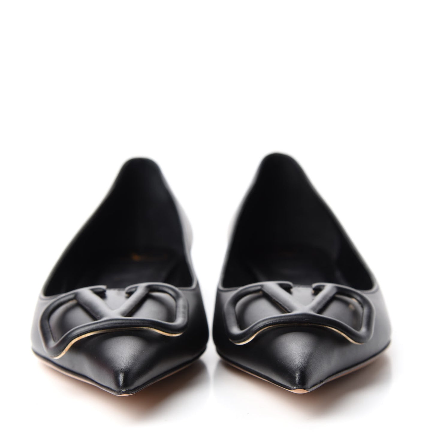 Nappa Vlogo Flats 37.5 Black