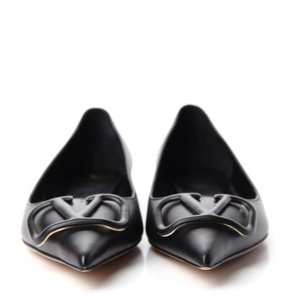 Valentino Garavani Nappa Vlogo Flats 37.5 Black 2 of 10